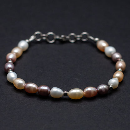 Dusty Rose Pearl Mix Bracelet