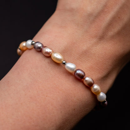 Dusty Rose Pearl Mix Bracelet