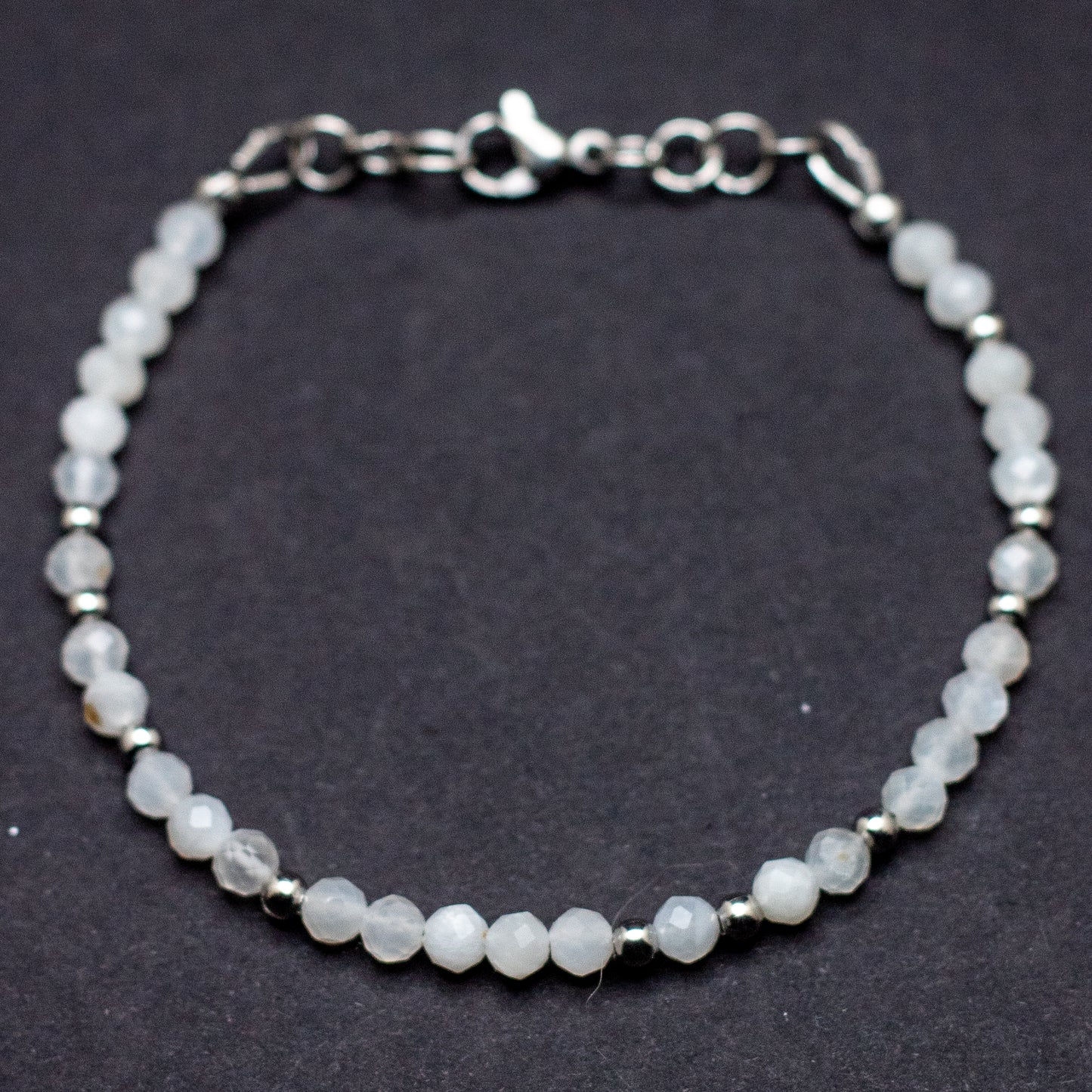 Microfaceted Moonstone Bracelet