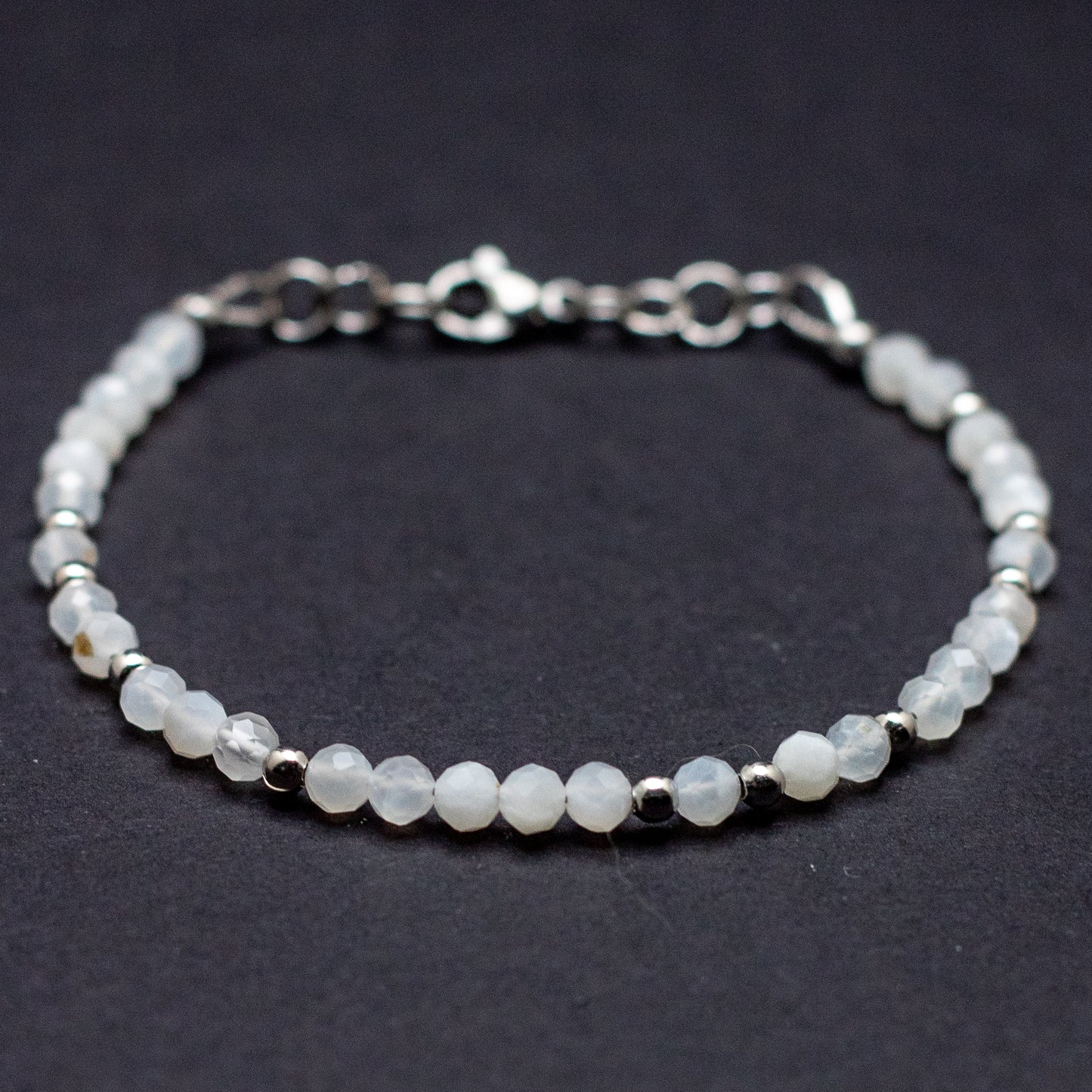Microfaceted Moonstone Bracelet