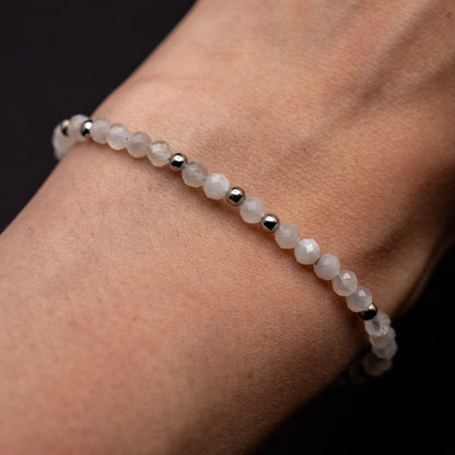 Microfaceted Moonstone Bracelet