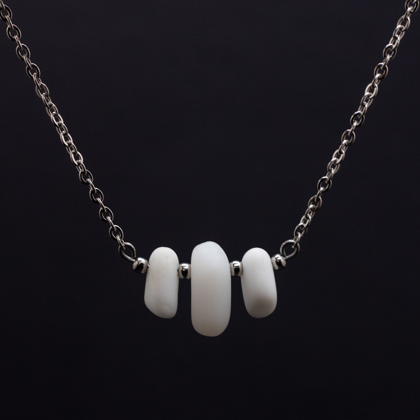 Milk Beach Glass Necklace — Nova Scotia