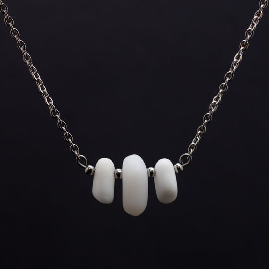 Milk Beach Glass Necklace — Nova Scotia
