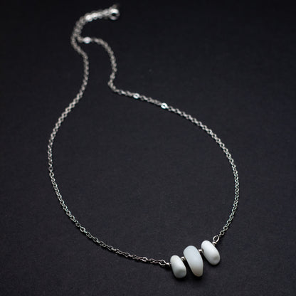 Milk Beach Glass Necklace — Nova Scotia