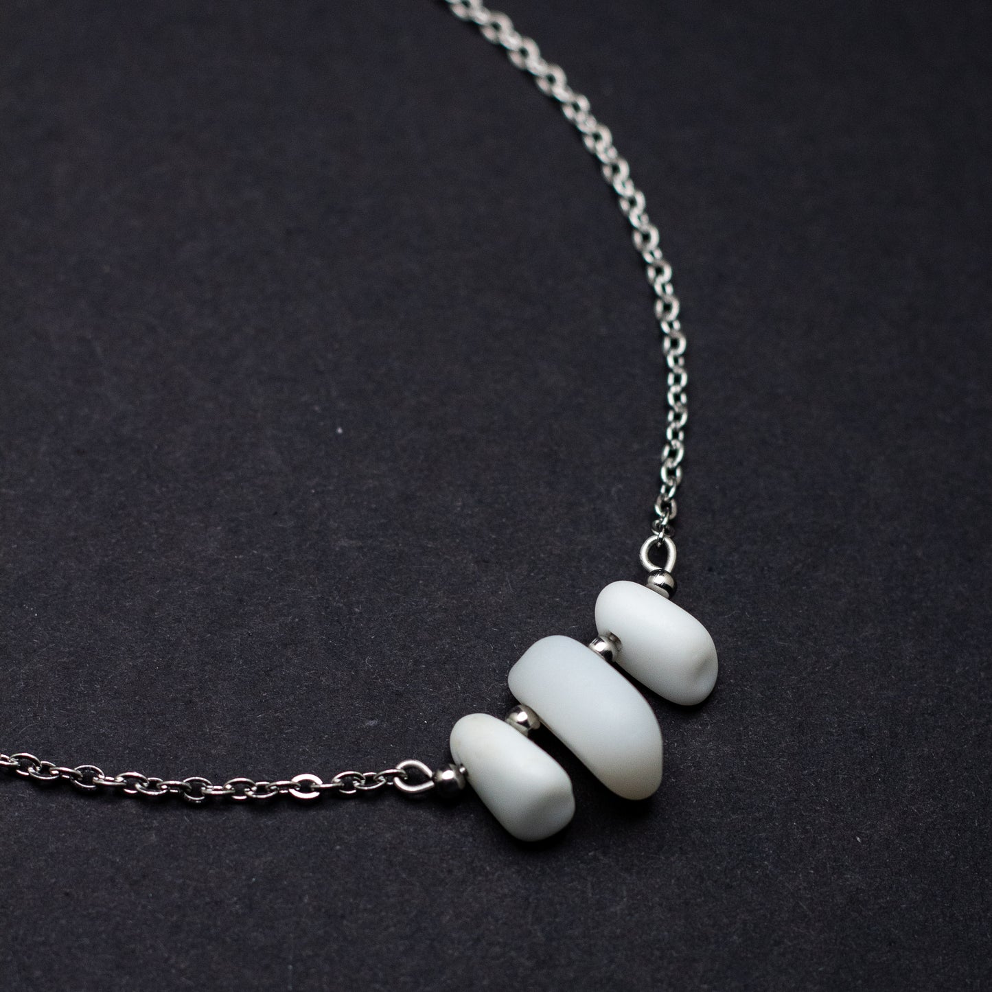 Milk Beach Glass Necklace — Nova Scotia