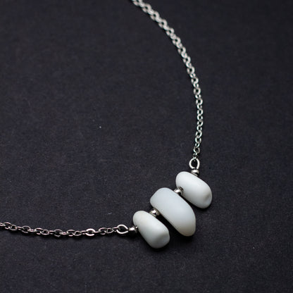 Milk Beach Glass Necklace — Nova Scotia