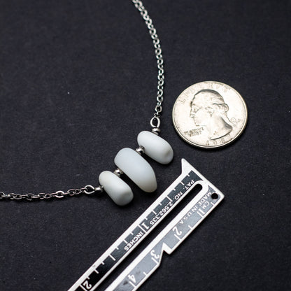 Milk Beach Glass Necklace — Nova Scotia