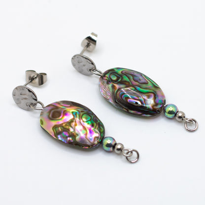 Abalone Shell Stud-Base Earrings