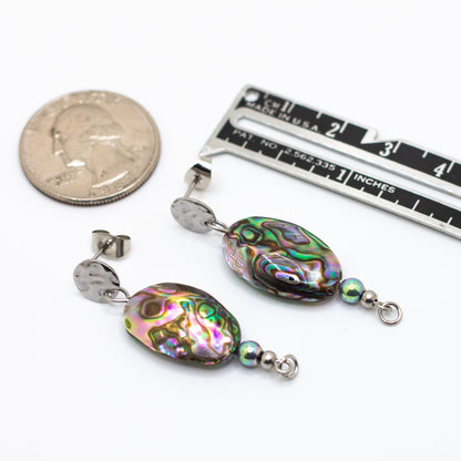 Abalone Shell Stud-Base Earrings