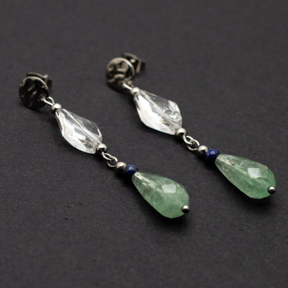Green Aventurine Geometric Earrings