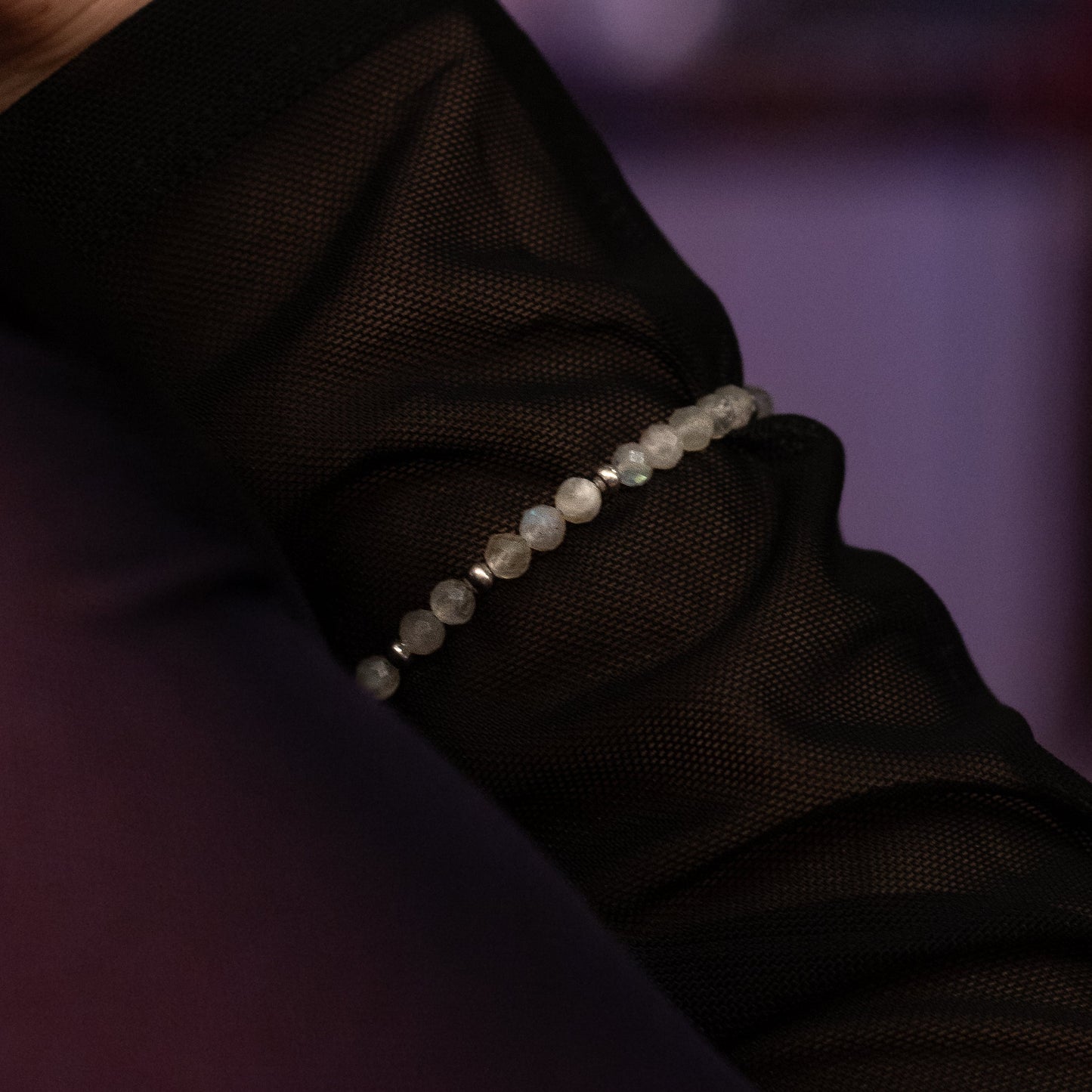 Peony & Labradorite ED Awareness Bundle | Sticker + Gemstone Bracelet