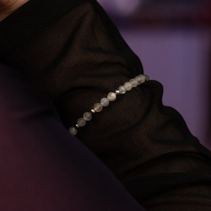 Peony & Labradorite ED Awareness Bundle | Sticker + Gemstone Bracelet