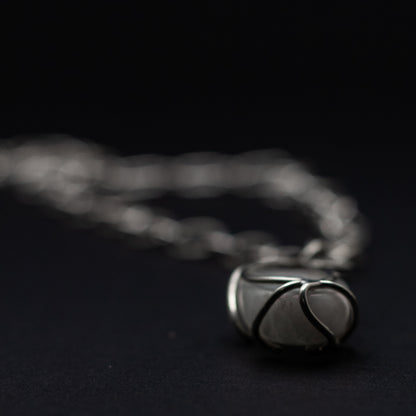 Blue Moonstone Sterling Silver Necklace