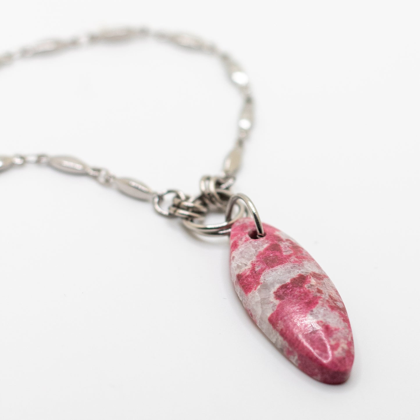 Thulite Gemstone Pendant Necklace