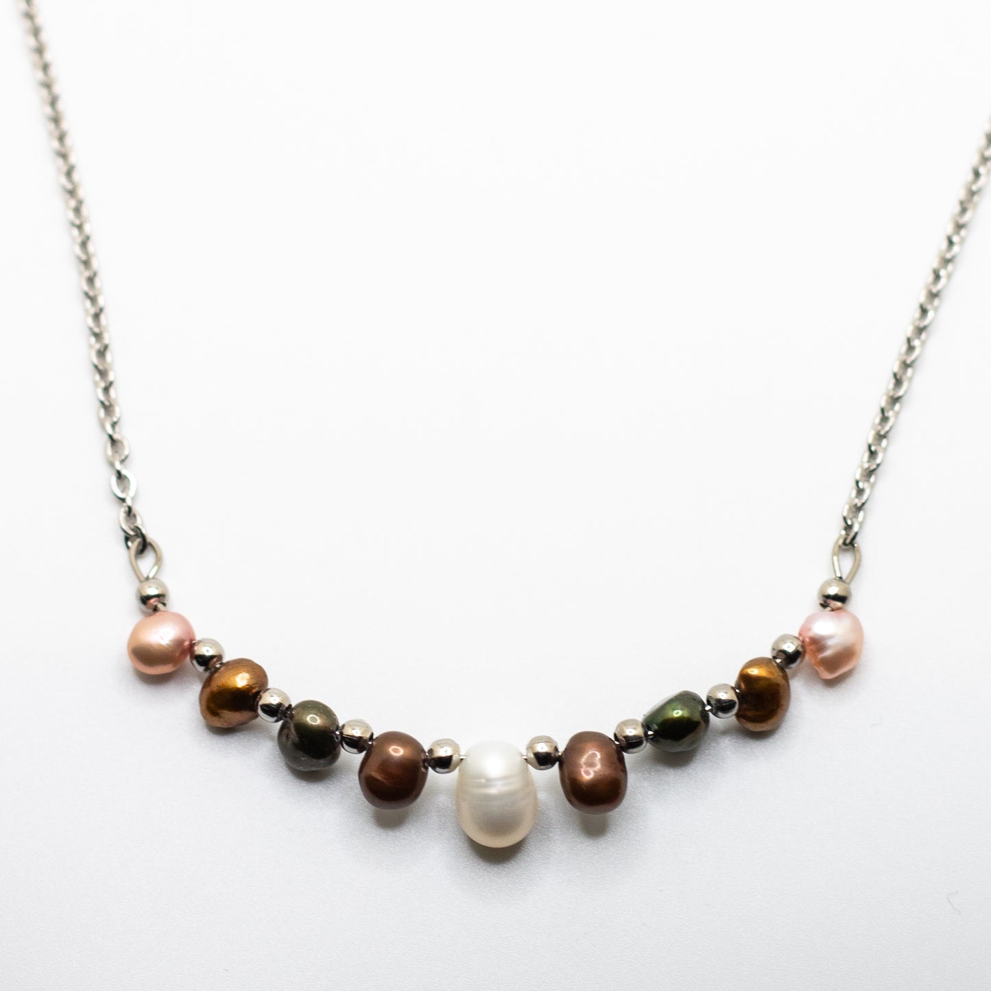 Woodland Freshwater Pearl Bar Necklace