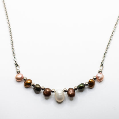 Woodland Freshwater Pearl Bar Necklace