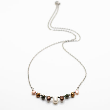 Woodland Freshwater Pearl Bar Necklace