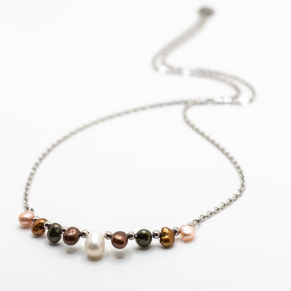 Woodland Freshwater Pearl Bar Necklace