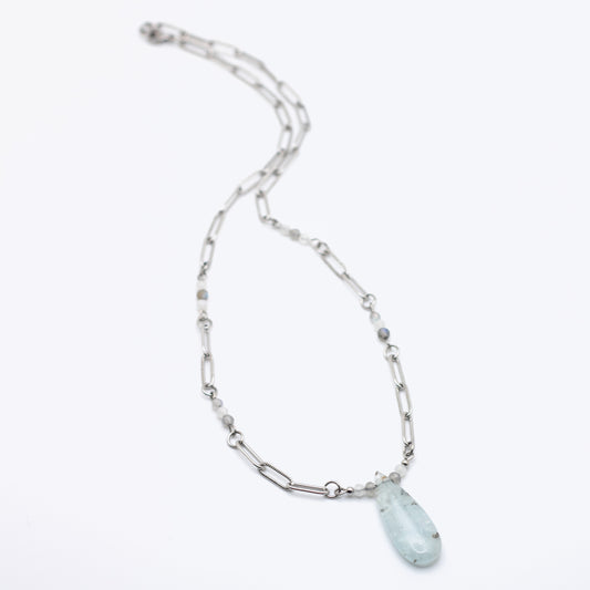 Aquamarine Necklace | March Birthstone