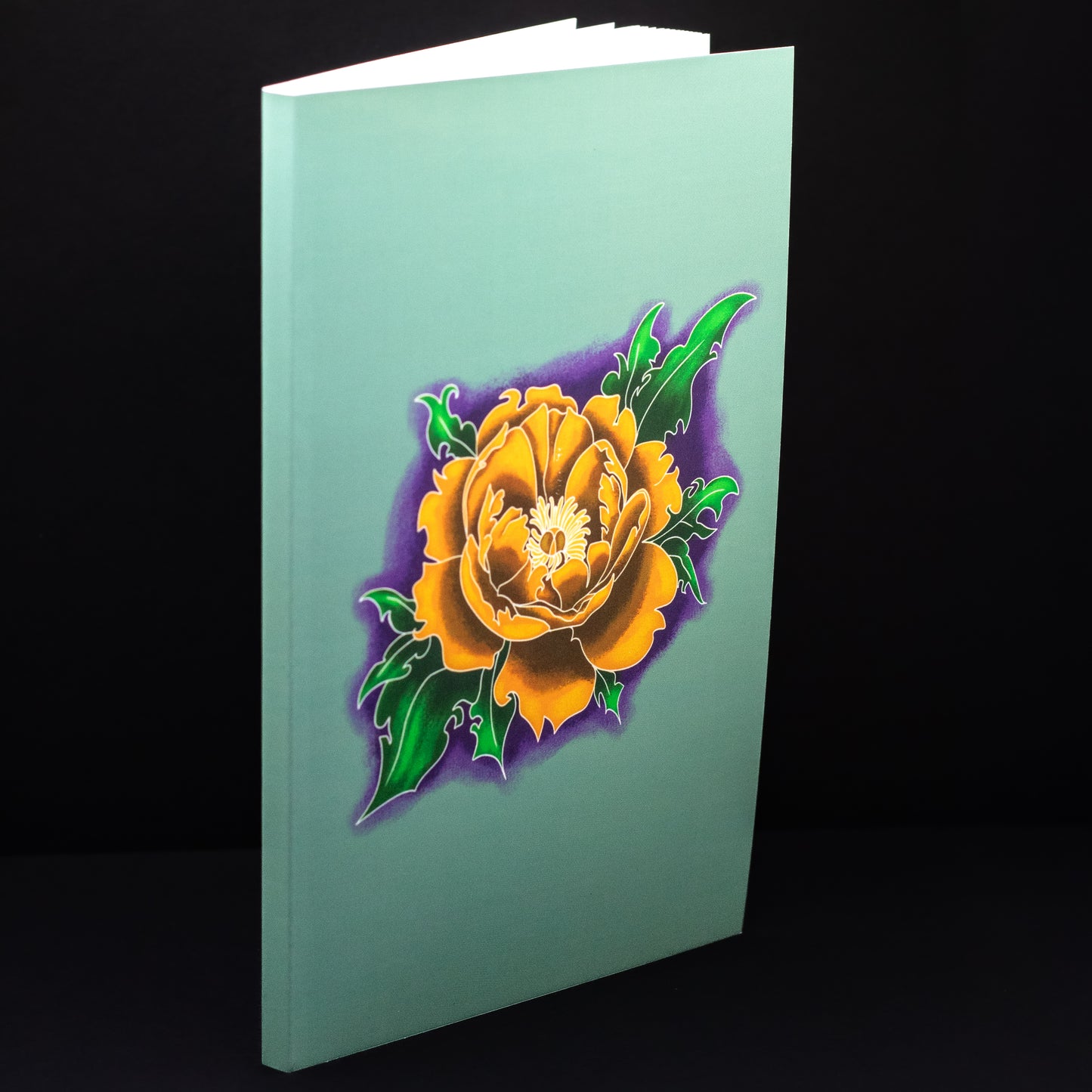 Orange Peony Journal (Soft Touch, Wide-Ruled)