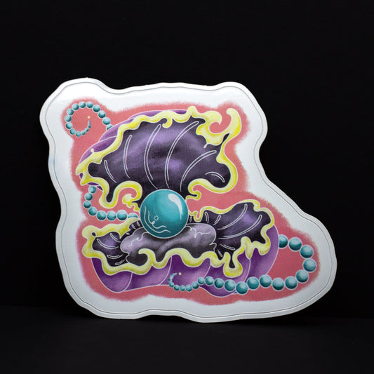 Oyster with Pearl Sticker (3x3")
