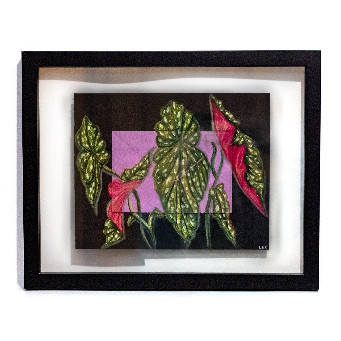 Unsent - Original Oil Pastel Illustration (Framed 15x12")