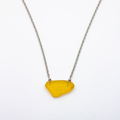 Nova Scotian Yellow Beach Glass Necklace