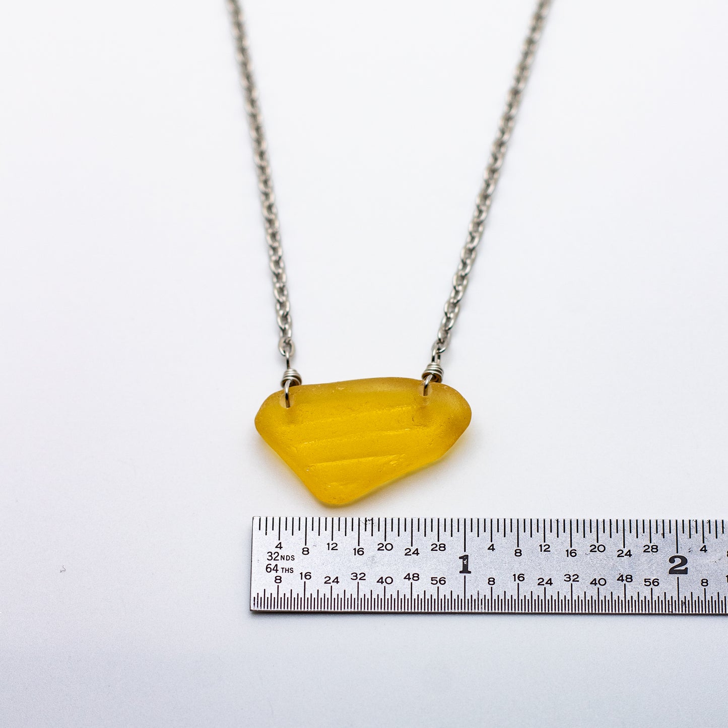 Nova Scotian Yellow Beach Glass Necklace