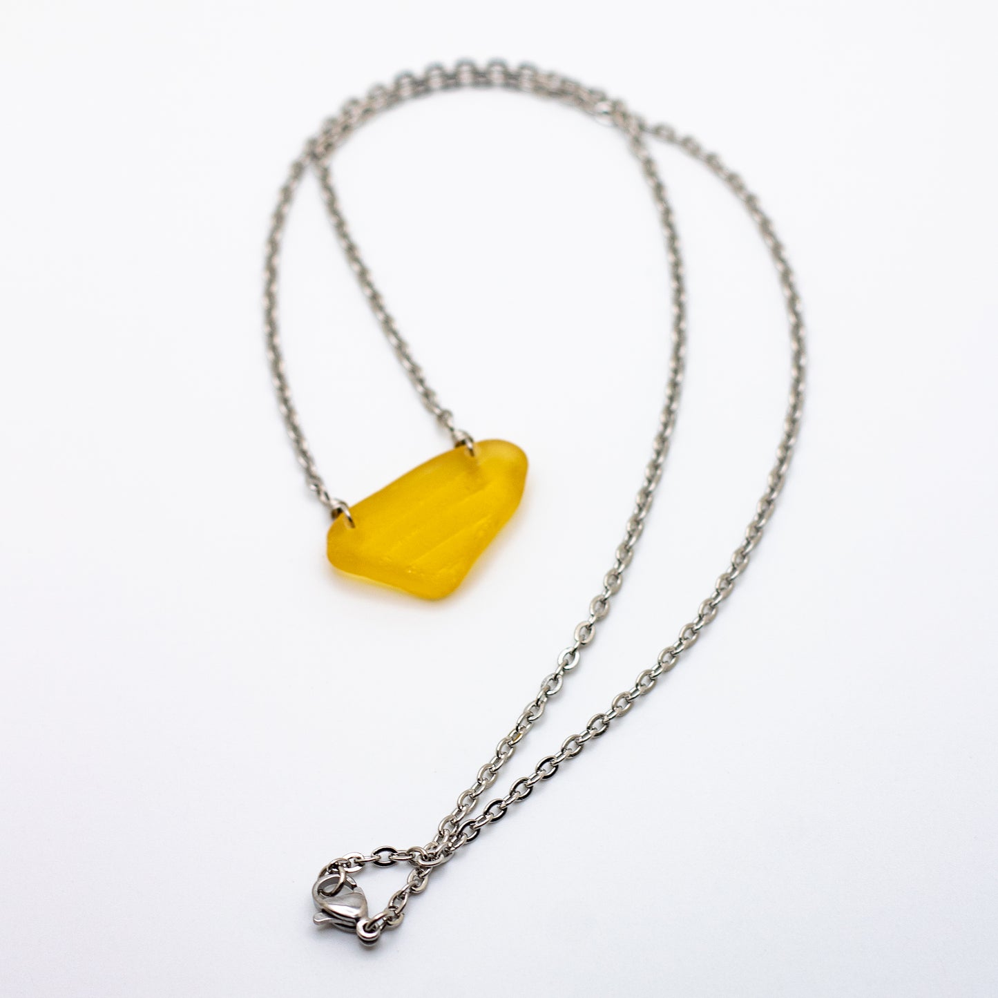 Nova Scotian Yellow Beach Glass Necklace