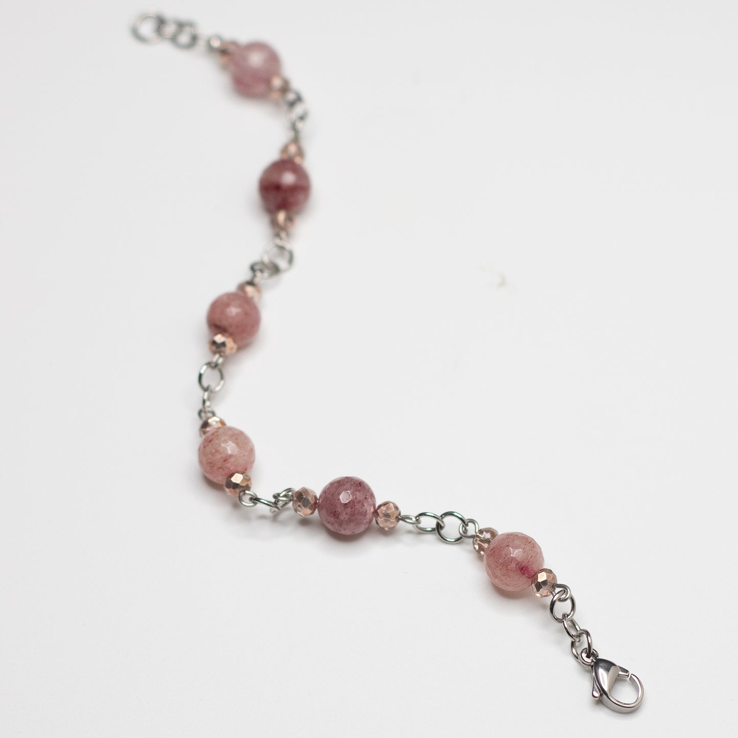 Strawberry Quartz Gemstone Bracelet
