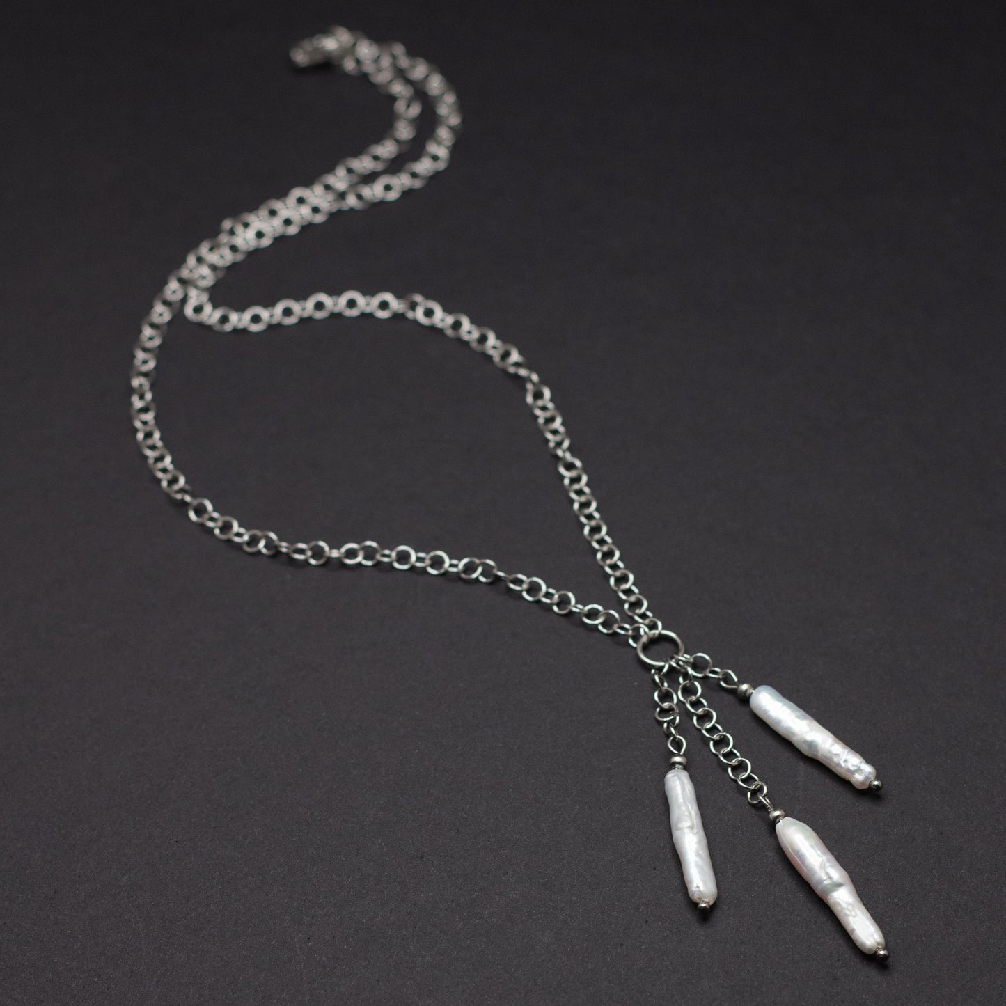 Cascading Freshwater Pearl Stick Necklace