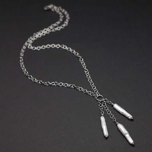 Cascading Freshwater Pearl Stick Necklace