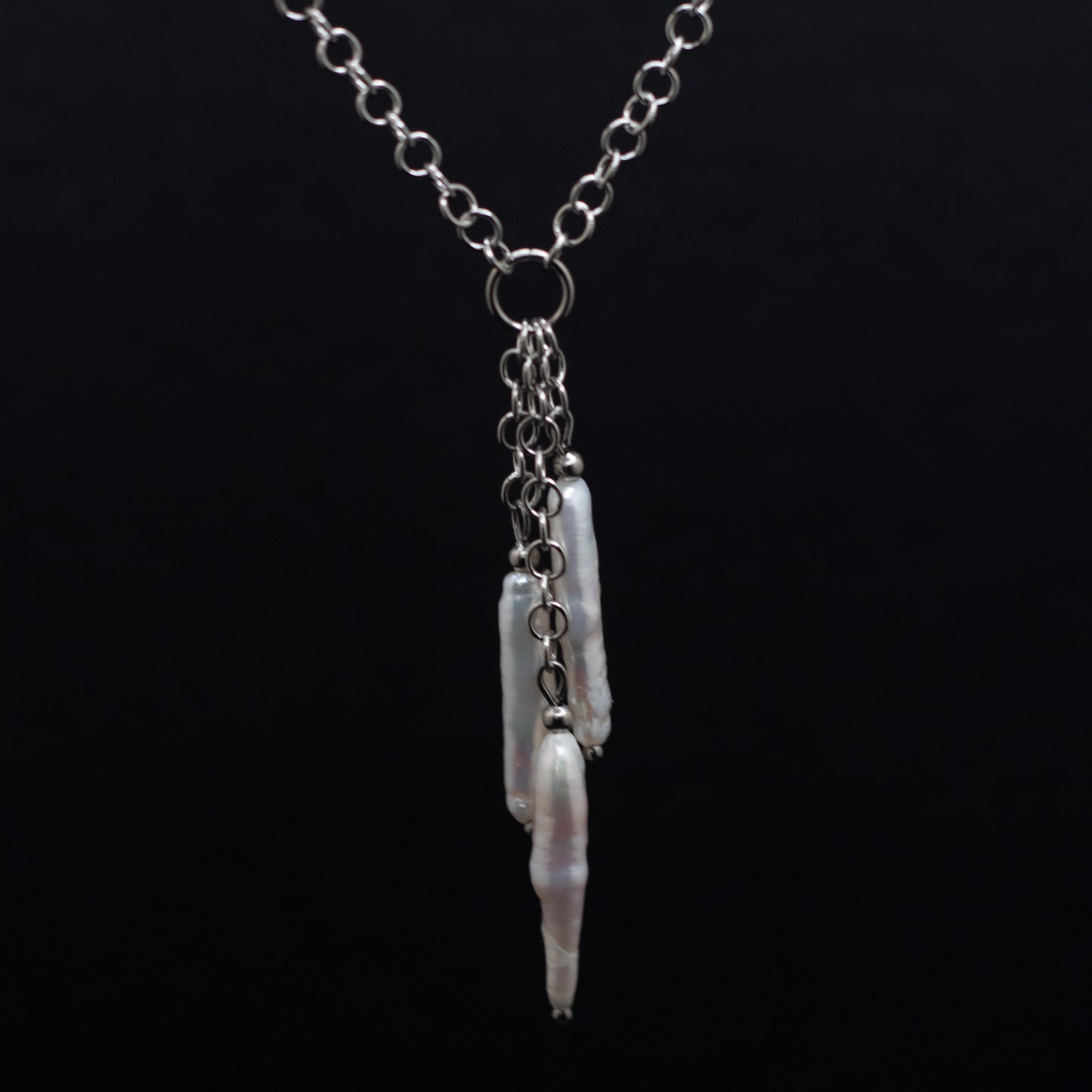 Cascading Freshwater Pearl Stick Necklace