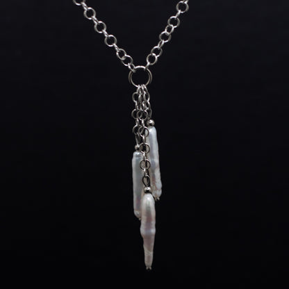 Cascading Freshwater Pearl Stick Necklace