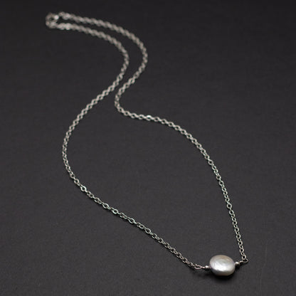 Freshwater Pearl Coin Necklace