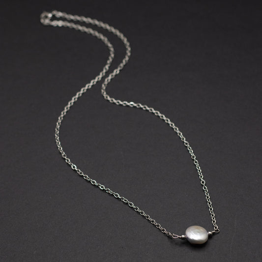 Freshwater Pearl Coin Necklace