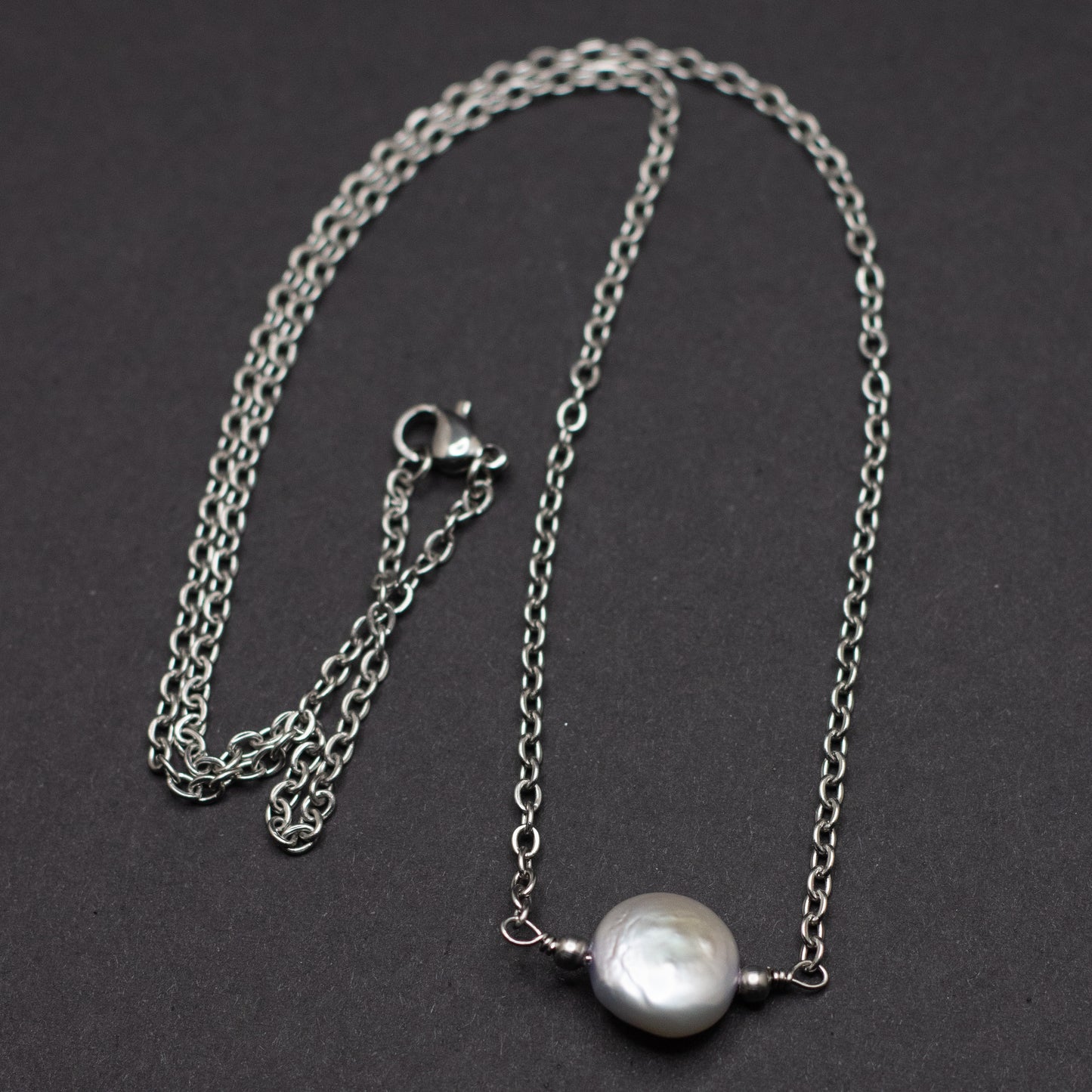 Freshwater Pearl Coin Necklace