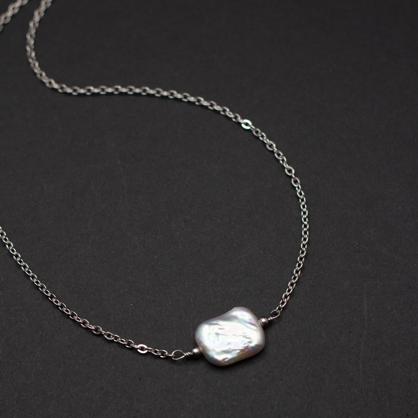Rectangular Freshwater Pearl Necklace