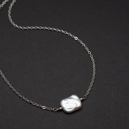 Rectangular Freshwater Pearl Necklace