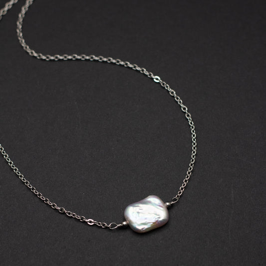 Rectangular Freshwater Pearl Necklace