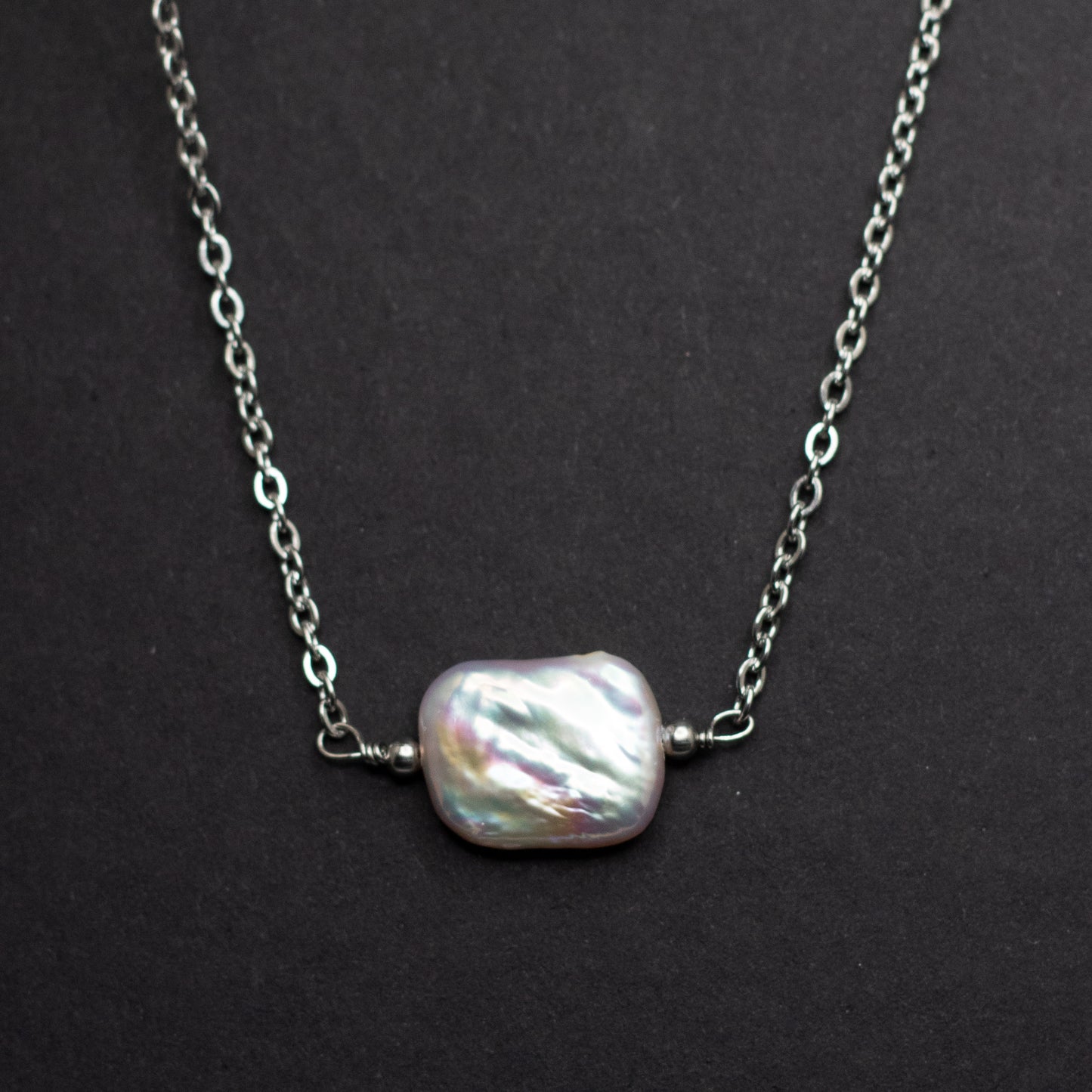 Rectangular Freshwater Pearl Necklace