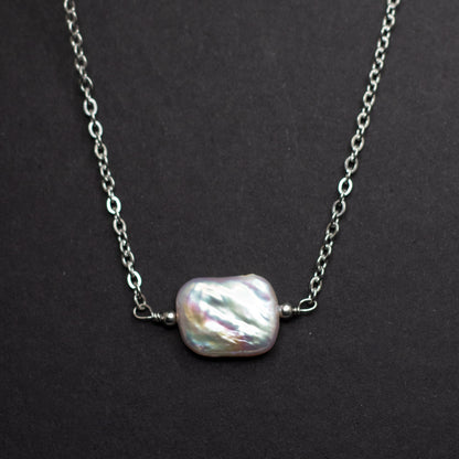Rectangular Freshwater Pearl Necklace