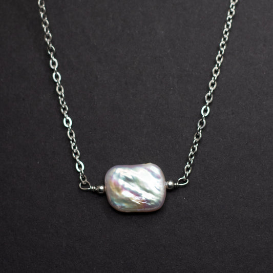 Rectangular Freshwater Pearl Necklace