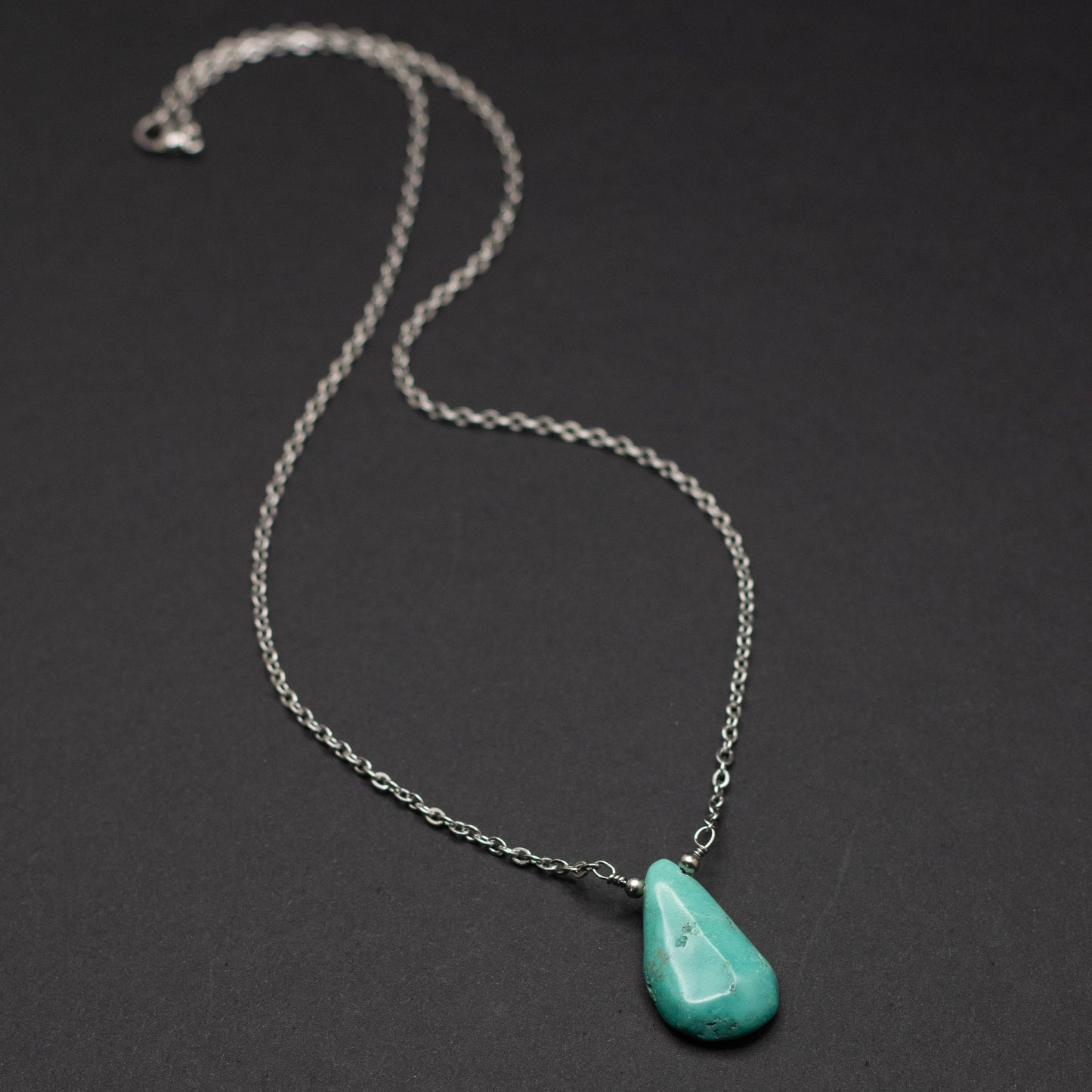 Turquoise Teardrop Necklace 1