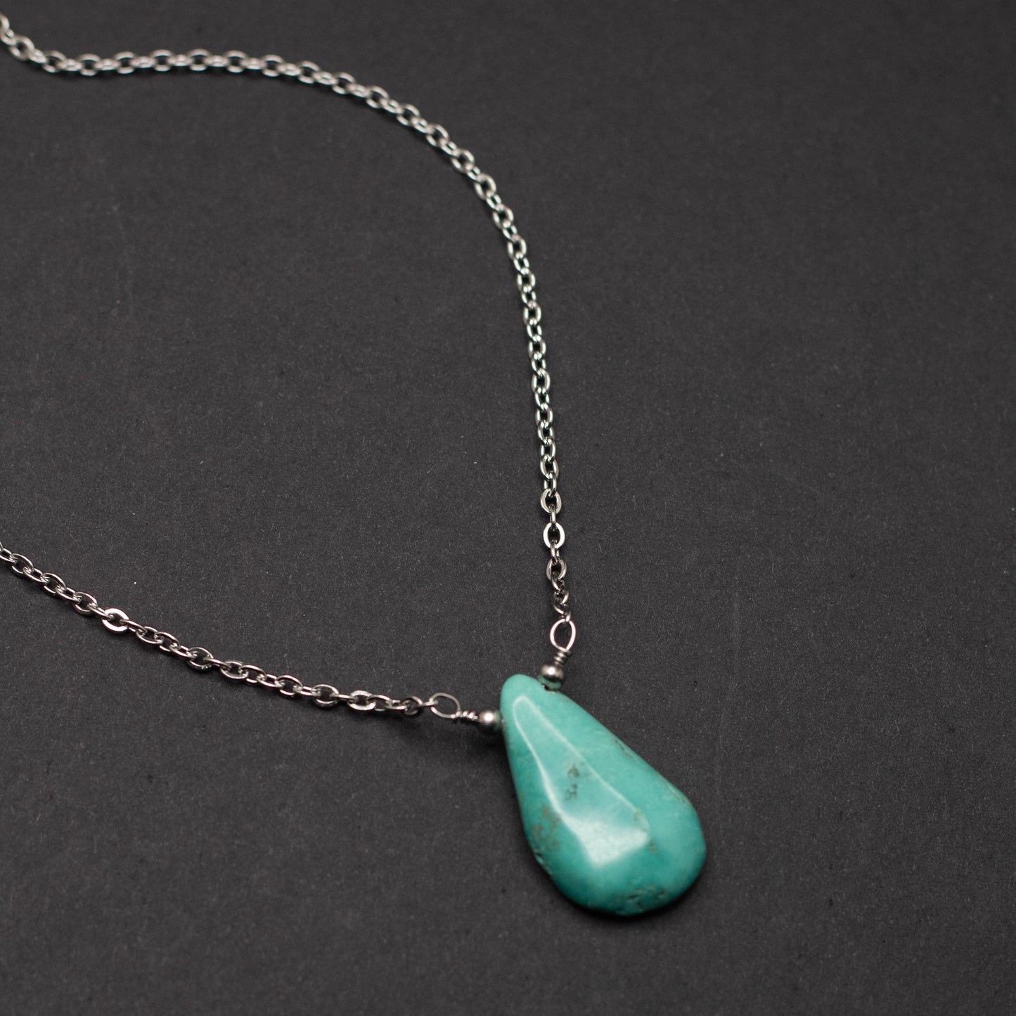 Turquoise Teardrop Necklace 1