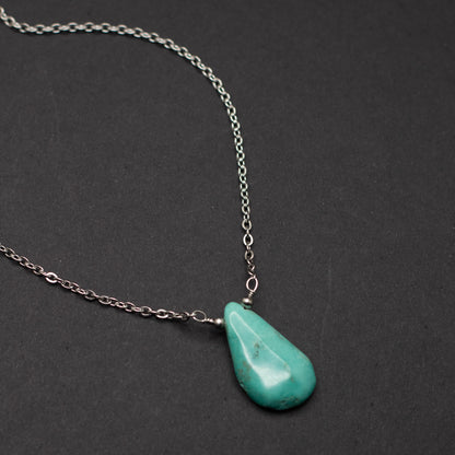 Turquoise Teardrop Necklace 1