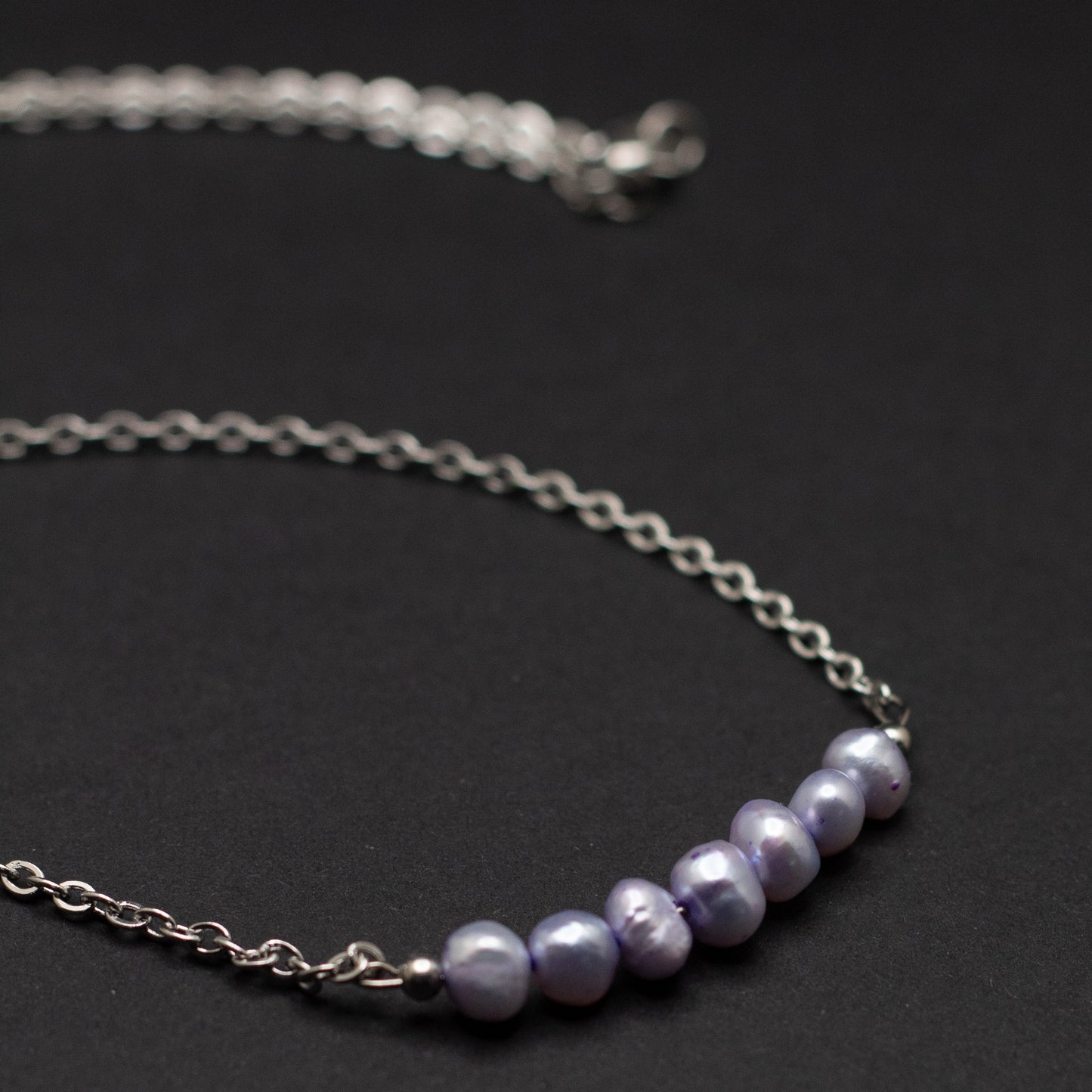 Lavender Freshwater Pearl Bar Necklace