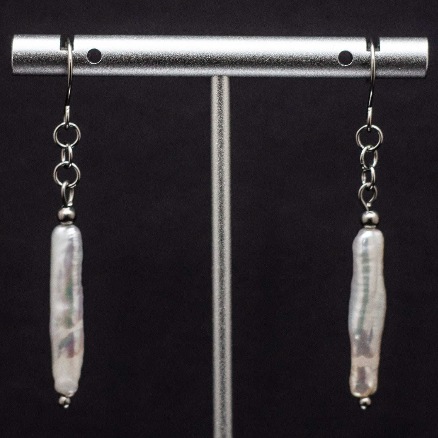 Freshwater Pearl Stick Earrings
