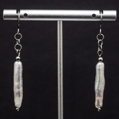 Freshwater Pearl Stick Earrings