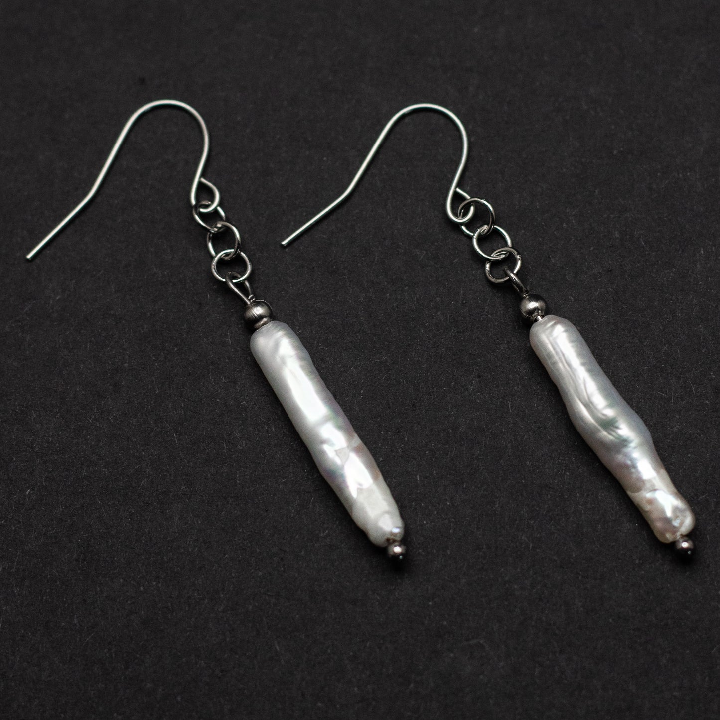 Freshwater Pearl Stick Earrings